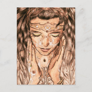 アールヌーボーファインアートエスニックレディ ポストカード