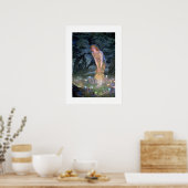 アールヌーボーファンタジープリント20 x 20 ポスター (キッチン)