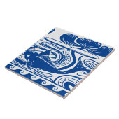 アールヌーボーフィッシュ&リリーフリーズパターン タイル (側面)