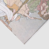 アールヌーボーフェアリー女王の母の子どものデコパージュ 薄葉紙 (詳細)