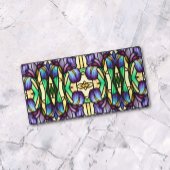 アールヌーボーフェイクステンドグラス紫虹彩花 デスクマット