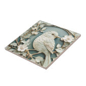 アールヌーボーフェイクレリーフ、 浮き彫りウォレンバードアンティークミント タイル (側面)