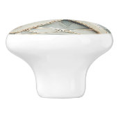 アールヌーボーフェイクレリーフ、 浮き彫りミントスターフィッシュシースター セラミックノブ (側面)