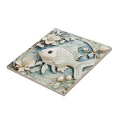 アールヌーボーフェイクレリーフ、 浮き彫り海海フ離れィック タイル (側面)