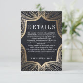 アールヌーボーフェイク金ゴールド詳細カード 出欠カード (スタンド正面)