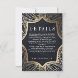 アールヌーボーフェイク金ゴールド詳細カード 出欠カード