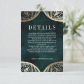 アールヌーボーフェイク金ゴールド詳細カード 出欠カード (スタンド正面)