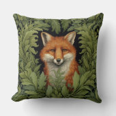 アールヌーボーフォックスの森 クッション (正面)