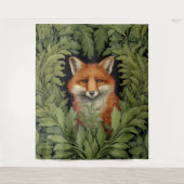 アールヌーボーフォックスの森 タペストリー (正面)