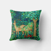 アールヌーボーフォレストディアタペストリープリント クッション (裏面)