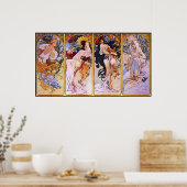 アールヌーボーフォーシーズンズヴィンテージアートポスター ポスター (キッチン)