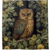 アールヌーボーフクロウ シャワーカーテン (正面)