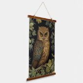 アールヌーボーフクロウ 吊り下げ型タペストリー (傾斜あり)
