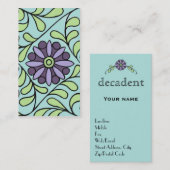 アールヌーボーフラワーアンドつる植物名刺 名刺 (正面/裏面)