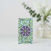 アールヌーボーフラワーアンドつる植物名刺 名刺 (スタンド正面)