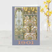 アールヌーボーフラワーズアルフォンスミュシャフローラアート カード (黄色い花)