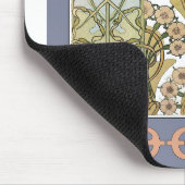 アールヌーボーフラワーズアルフォンミュシャフローラアート マウスパッド (コーナー)