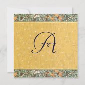 アールヌーボーフラワーボタニカルディナー招待状 招待状 (裏面)