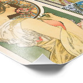 アールヌーボーフランスのウィメンアートモザイク フォトプリント            (角)