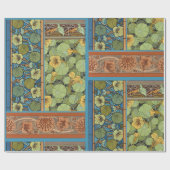 アールヌーボーフランスの様式化ナスタジウムフラワー ラッピングペーパー (フラット)