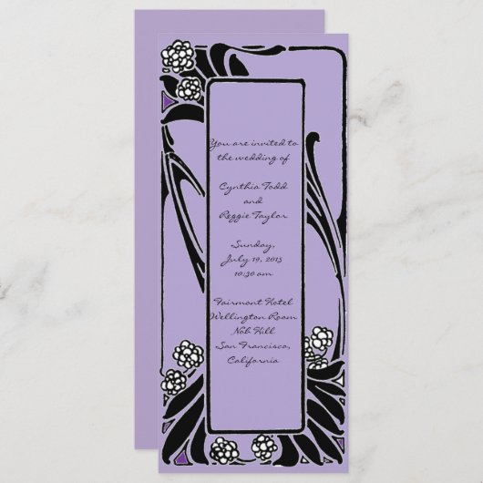 アールヌーボーフランスの様式花壇 招待状 (正面/裏面)