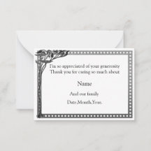 アールヌーボーフレームサンキューカード