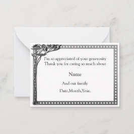 アールヌーボーフレームサンキューカード ノートカード