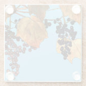 アールヌーボーフロストブドウ ガラスコースター (裏面)