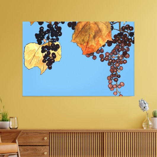 アールヌーボーフロストブドウ キャンバスプリント (インサイチュ (リビング))
