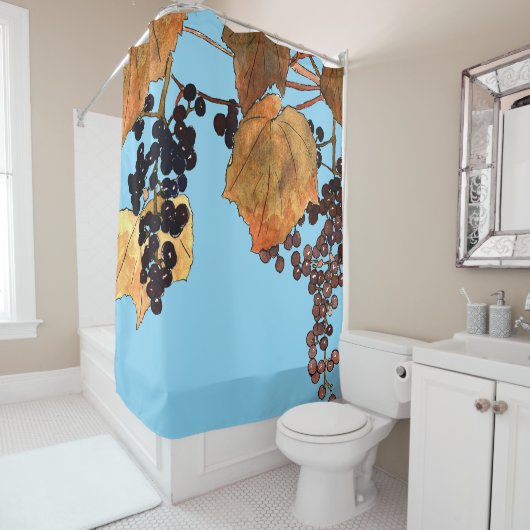 アールヌーボーフロストブドウ シャワーカーテン (インサイチュ)
