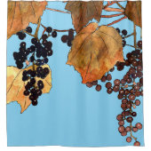 アールヌーボーフロストブドウ シャワーカーテン (正面)