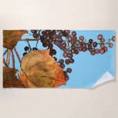 アールヌーボーフロストブドウ ビーチタオル (正面)