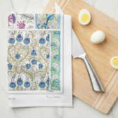 アールヌーボーフローラのテキスタイルアートヴェルヌイユ キッチンタオル (四つ折り)