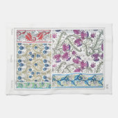 アールヌーボーフローラのテキスタイルアートヴェルヌイユ キッチンタオル (横)