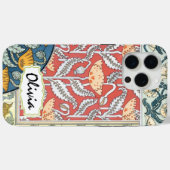 アールヌーボーフローライエローレッドアクアパターン Case-Mate iPhoneケース (裏面 (横))