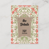 アールヌーボーフローラエレガンス結婚ズ詳細 エンクロージャーカード (裏面)