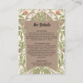 アールヌーボーフローラエレガンス結婚ズ詳細 エンクロージャーカード (正面)