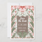 アールヌーボーフローラエレガンス2保存日 招待状 (正面)