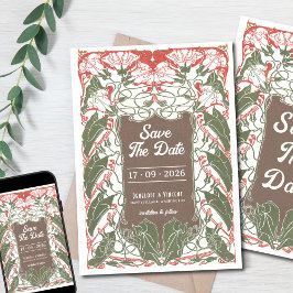 アールヌーボーフローラエレガンス2保存日 招待状