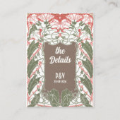 アールヌーボーフローラエレガンス2結婚の詳細 エンクロージャーカード (裏面)