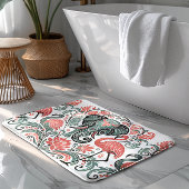 アールヌーボーフローラエレファントピンクフラミンゴ バスマット