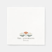 アールヌーボーフローラカクテルナプキン スタンダードカクテルナプキン (正面)