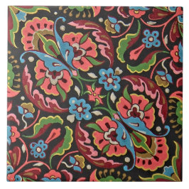 アールヌーボーフローラクリストファードレッサージャカード タイル