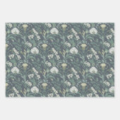 アールヌーボーフローラクリームグリーン ラッピングペーパーシート (正面3)