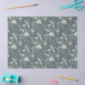 アールヌーボーフローラクリームグリーン 薄葉紙 (クラフト)