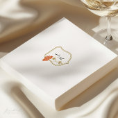 アールヌーボーフローラクレストモノグラムカクテルナプキン スタンダードカクテルナプキン