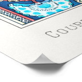 アールヌーボーフローラグルドヴィンテージ繊維芸術 ポスター (角)