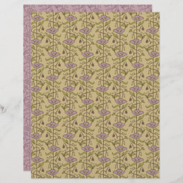 アールヌーボーフローラスクラップブック紙