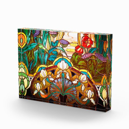 アールヌーボーフローラステンドグラス フォトブロック (右)