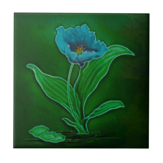 アールヌーボーフローラチューベリンレプロリチャーズ タイル (正面)